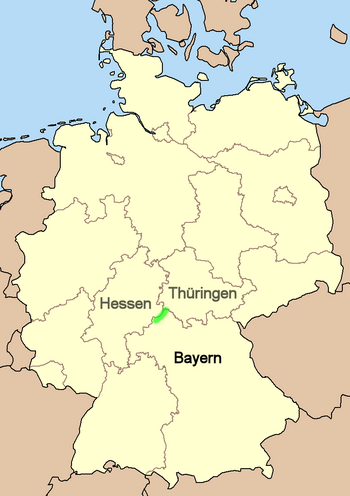 Karte Lage der Rhön