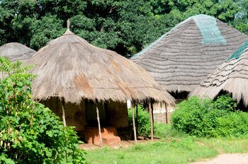 Hütten in Guinea-Bissau