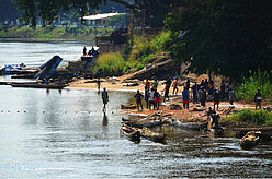 Ufer des Ubangi in Bangui