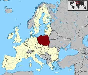 Lage von Polen in Europa