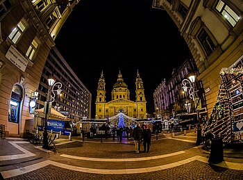 Weihnachtsmarkt in Budapest in Ungarn