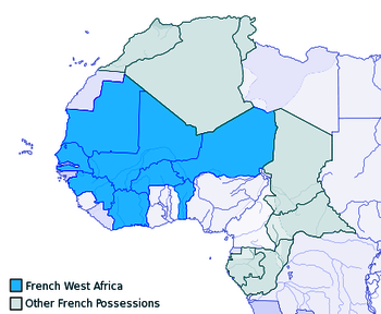 Französisch-Westafrika umfasste einige der heutigen Staaten