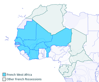 Französisch-Westafrika umfasste einige der heutigen Staaten