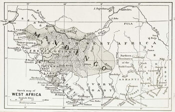 Siedlungsgebiet der Mandinka, Karte von 1906
