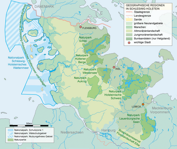 Karte Nationalpark und Naturparks Schleswig-Holstein