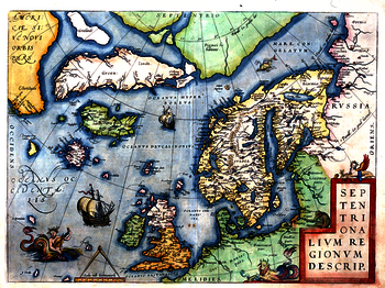 Karte des Nordatlantiks von 1573