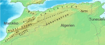 Karte Atlasgebirge