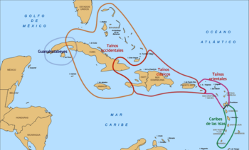 Siedlungsgebiete der Taíno