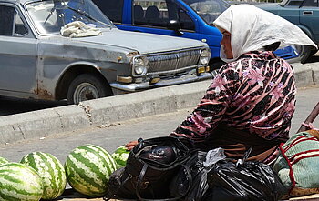 Verkauf von Wassermelonen in Buchara