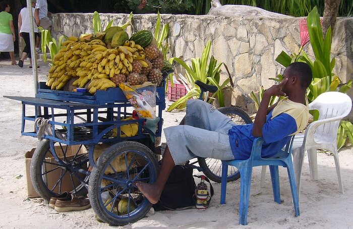 Obstverkäufer in der Dominikanischen Republik