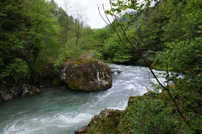 Fluss in Georgien