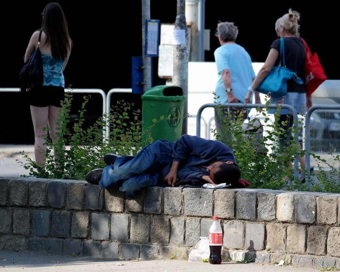Obdachloser in Ungarn