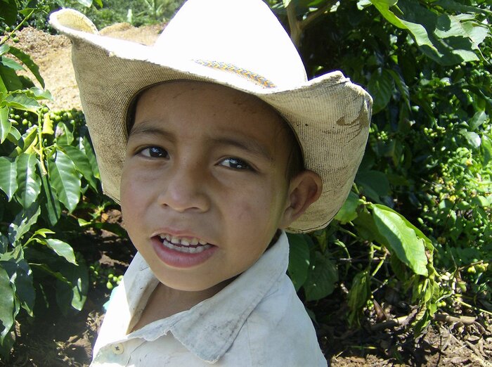 Junge aus San Andrés in Honduras