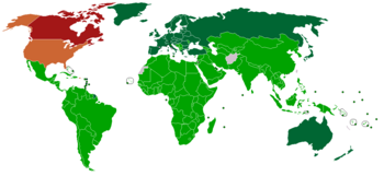 Karte, Ratifizierung Kyoto-Protokoll