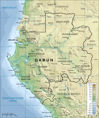 Karte von Gabun