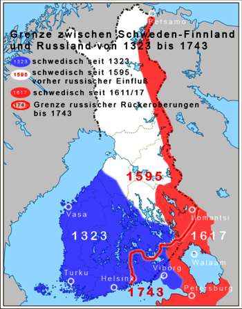 Grenzen Finnland-Russland 1323-1743