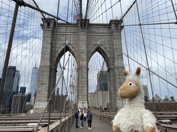 Ulf auf der Brooklyn Bridge Brooklyn Bridge