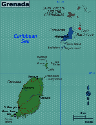 Karte von Grenada