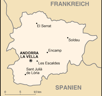 Karte von Andorra