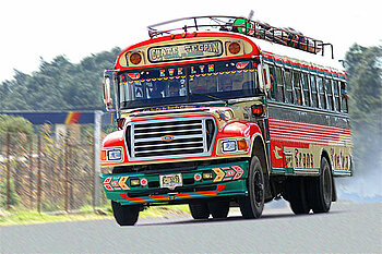 Chickenbus in Guatemala