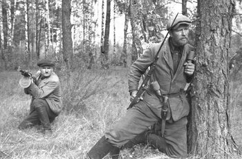 Partisanen in Weißrussland 1943 kämpften gegen die deutsche Besetzung