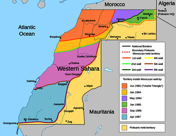 Karte Westsaharakonflikt
