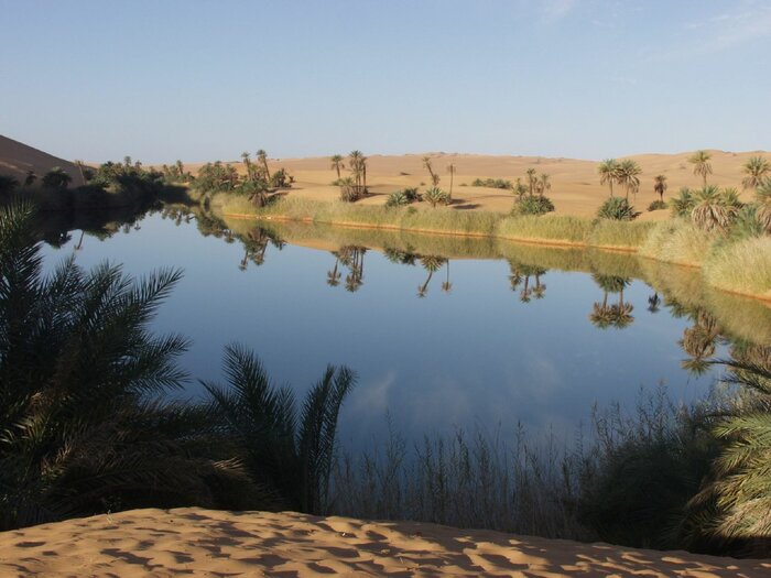 Mandara-See in der Ubari-Wüste in LIbyen