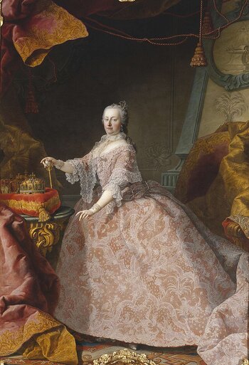 Maria Theresia auf einem Gemälde Maria Theresia