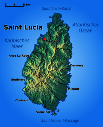 St. Lucia Karte