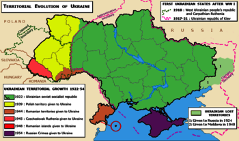 Gebietsentwicklung in der Ukrainischen SSR