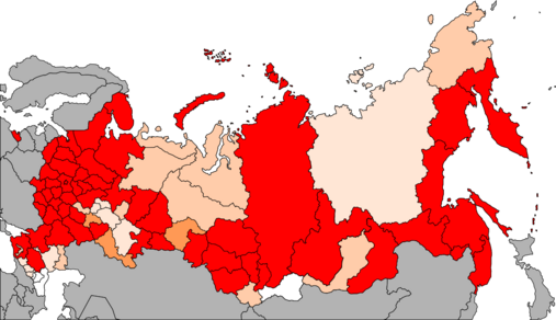 Karte Russen in Russland
