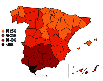 Arbeitslosigkeit in Spanien 2015