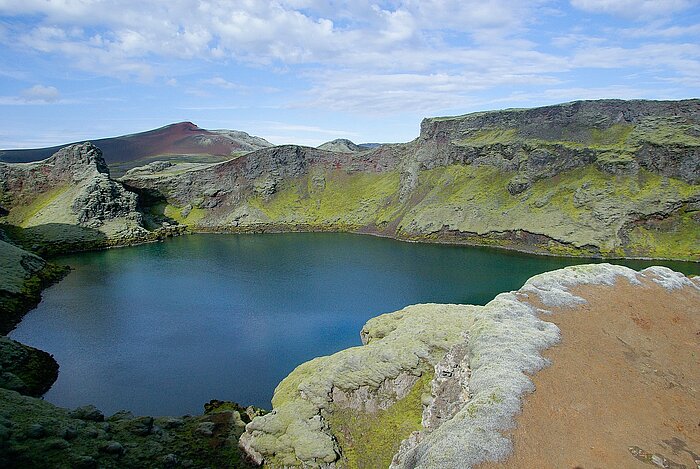 Kratersee in Island