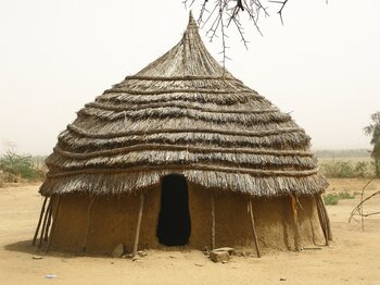 Rundhütte in Niger