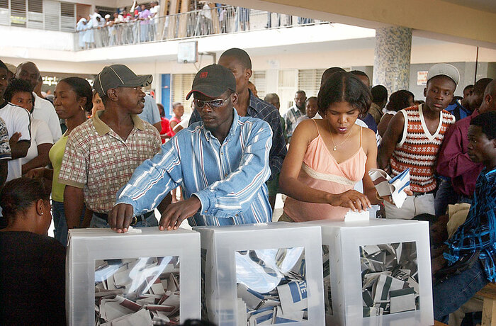 Haitianer bei der Wahl 2006