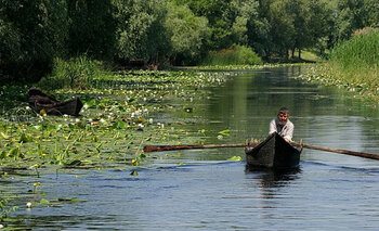 Lipowaner beim Fischfang im Donaudelta
