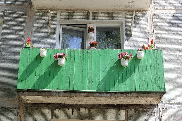 Balkon in Lettland