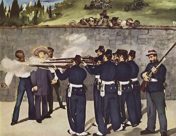 Hinrichtung Maximilians auf einem Gemälde von Manet