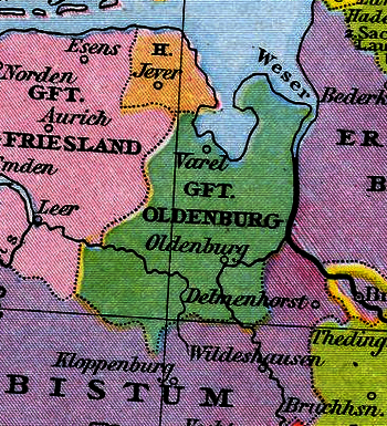 Oldenburg Karte Grafschaft