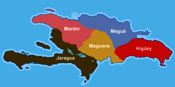 Fünf Häuptlingstümer der Taino auf Hispaniola