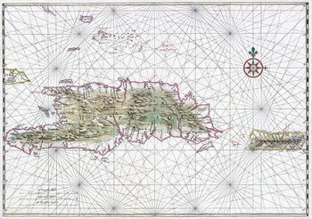 Historische Karte von Hispaniola