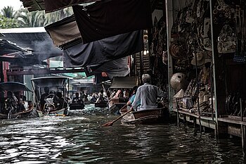 Schwimmender Markt in Bangkok