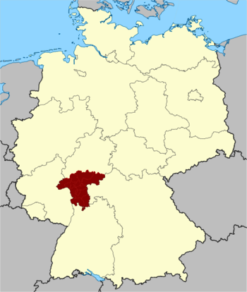 Karte, Regierungsbezirk Darmstadt