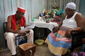Santería-Ritual auf Kuba