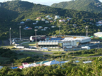 Beausejour Cricketstadion bei Gros Islet, St. Lucia