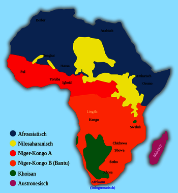 Sprachen Afrika Karte