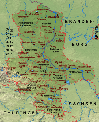 Städte in Sachsen Anhalt