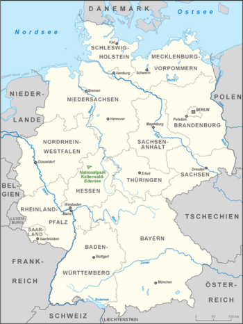 Karte, Lage Nationalpark Kellerwald-Edersee Karte, Lage Nationalpark Kellerwald-Edersee