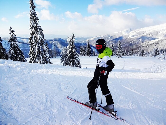 Skifahrer in der Slowakei