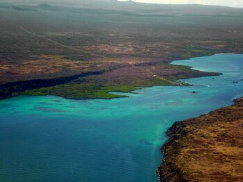 Galapagosinseln aus der Luft